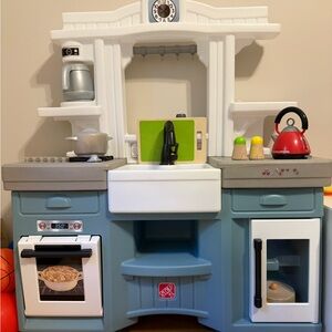 Kitchen Playset with White and Blue Design